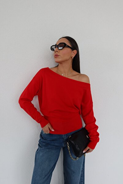 Özge Özgenç Boat Neck Basic Knitwear