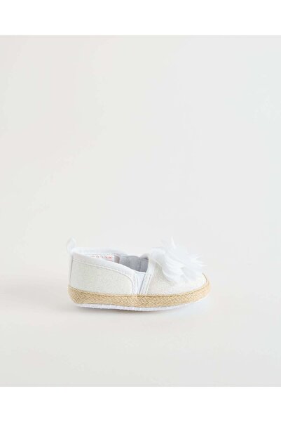 REDTAG White Oversized Flower Baby Pram Shoe