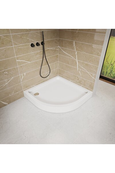 En Uygun Banyo 90x90 Oval Monoblok Duş Teknesi H:12 cm
