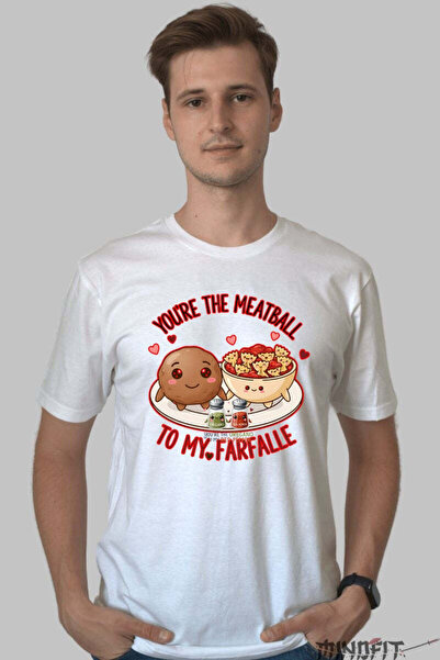 GILDAN Tricou Valentine's Day Cuplu - You're The Meatball To My Farfalle Barbat