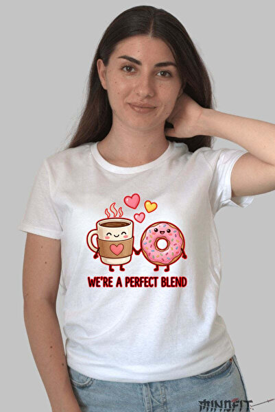 GILDAN Tricou Valentine S Day Cuplu We Re A Perfect Blend 2 Dama