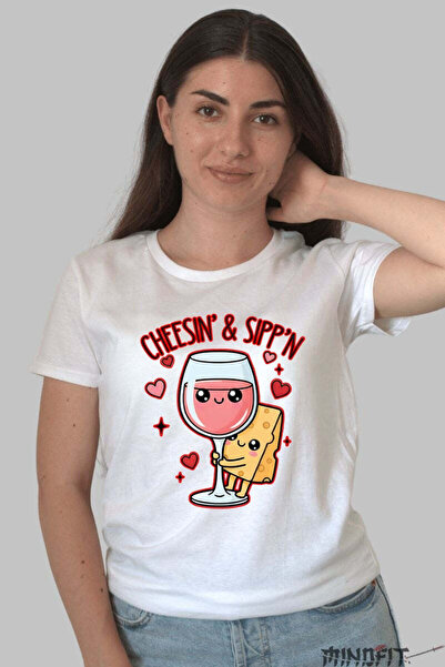 GILDAN Tricou Valentine S Day Cuplu Cheddar Si Rose Dragoste La Pahar Dama