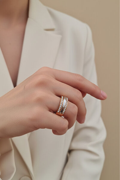 Süspüs Accessories Two-Color Jewelled Ring