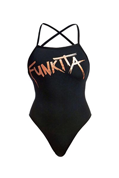 FUNKİTA ملابس سباحة نسائية من STP برونزي - تصميم حمالة متقاطعة أنيقة ومقاومة ...