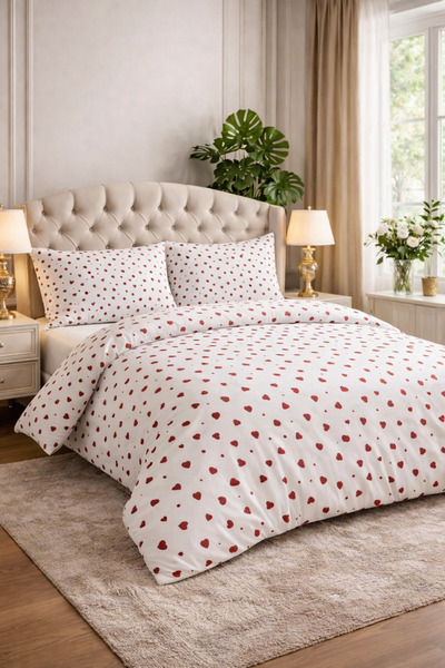 Güvenal Prestige Double Duvet Cover Set with Elastic Fitted Sheet |   Dowry L...