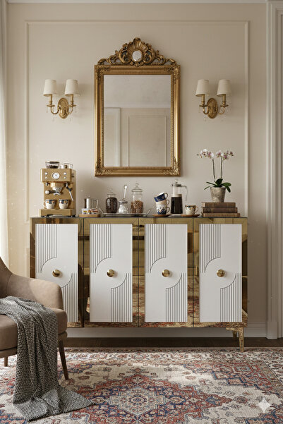 CENEYRA KA1216BG PEGA120 KONSOL, KAHVE KÖŞESİ ve TV SEHPASI BEYA-GOLD 120cm