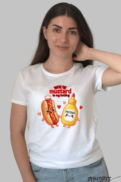 GILDAN Tricou Valentine S Day Cuplu Mustarul Pentru Hotdogul Meu Dama