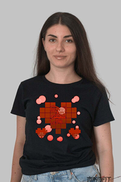 GILDAN Tricou Valentine S Day Pixel Heart Inima Mea Bate In 8 Bit Dama