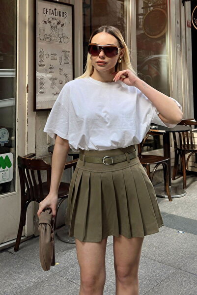 Bak'ap Μίνι σορτς φούστα με πλισέ με ζώνη Premium DERRY