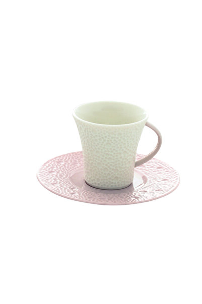 Güral Porselen Moon 12 Parça 6 Kişilik Türk Kahvesi Takımı Pembe