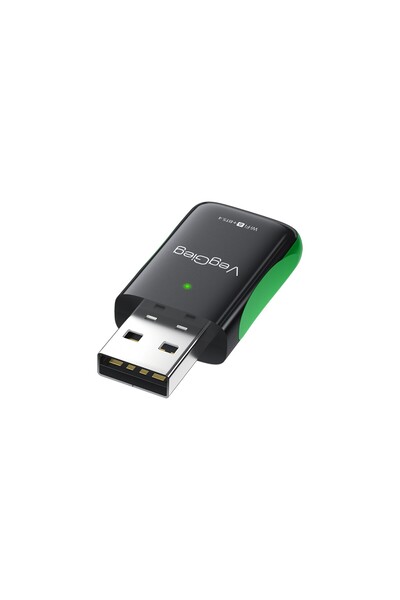 Veggieg 1100 Mbps Dual Band Wi-Fi 6 Alıcı ve Bluetooth 5.4 Adaptör Mini USB D...
