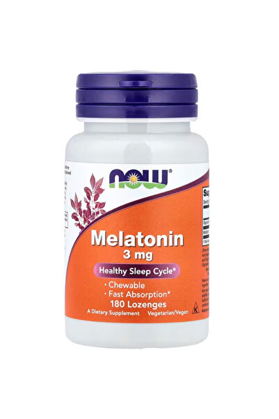 Now Foods Supplements, 3 mg, Free Radical Scavenger, Healthy Sleep Cycle, 180...