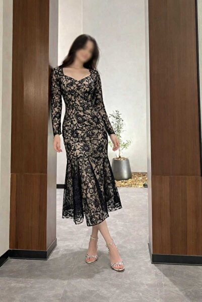 BYNAN Women's Lace Midi Dress