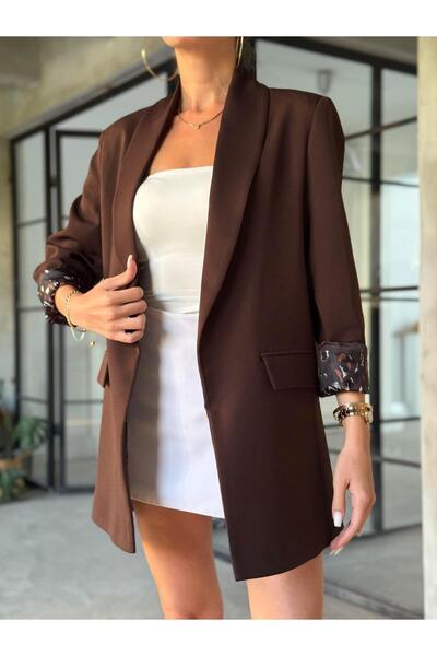 Bak'ap Преміум трендовий блейзер з леопардовою підкладкою та шалевим коміром