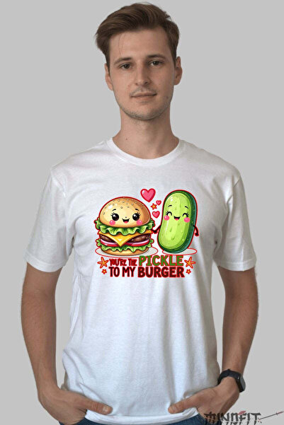 GILDAN Tricou Valentine's Day Cuplu - You're The Pickle To My Burger Barbat
