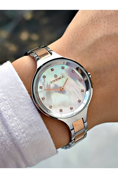 Essence Special Design Silver-Copper Color Steel Band Women Wristwatch Es6555Mr