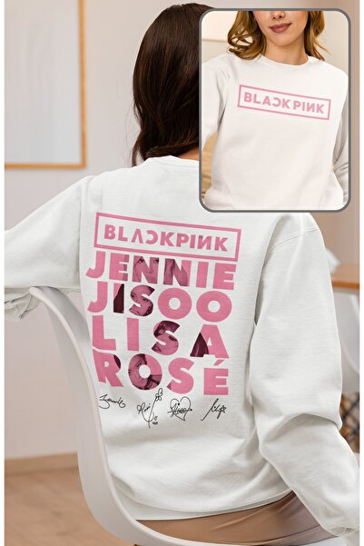 Fuddy Moda Hanorac unisex supradimensionat Blackpink Jennie Jisoo Lisa Rose, ...