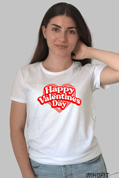 GILDAN Tricou Valentine S Day Happy Valentines Day Inima Rosie Dama