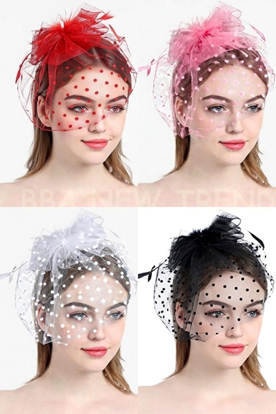 bba new trend 4 Renk Seçeneği Nikah Şapkası Vualet Gelin Şapkası Davet Balo M...