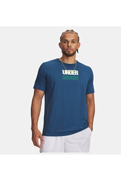 Erkek UA Block Logo Kısa Kollu T-Shirt 6009250-498