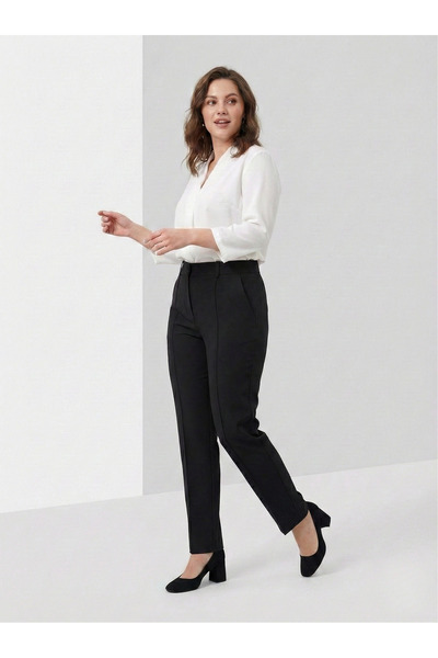 LARCH EXCLUSİVE Dabıl Düz Paça Pantolon Beli Lastikli