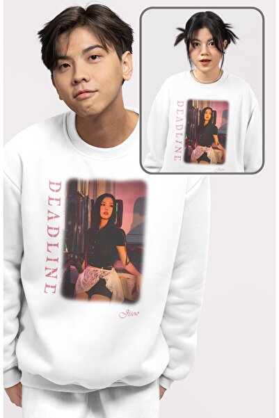 Fuddy Moda Unisex Oversized Kpop Blackpink Deadline Jisoo Printed Crew Neck H...