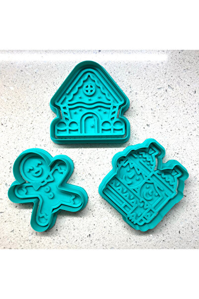 Craftelle مجموعة قوالب كوكيز لقصص السنة الجديدة مكونة من 3 قطع |   منزل الزنج...