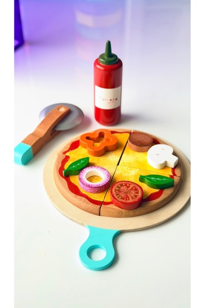 BİLMİŞ ÇOCUK Ahşap Pizza Seti