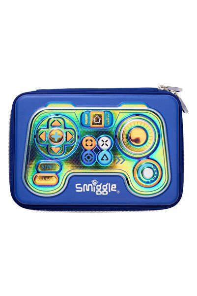 SMIGGLE حافظة أقلام بيتا ذات الغطاء الصلب - أزرق داكن، غطاء صلب، للاستخدام ال...