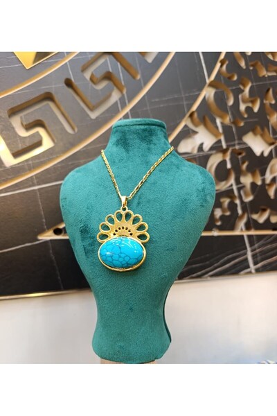 ‎ Bio Vitalica Halef Dizi Gözyaşı Kolyesi Çelik Paslanmaz Telkari Kadın Kolye