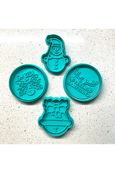 Craftelle مجموعة قوالب كوكيز مكونة من 4 قطع مع رسائل وشخصيات لعيد الميلاد |  ...