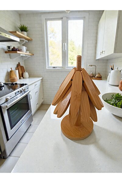 ASEL PLAST 3'lü Standlı Ağaç Nihale, Bambu Nihale Seti, Isıya Dayanıklı Tence...