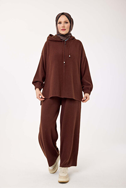 Suede Style 44142 - Stylish Comfortable Casual Felt Knitwear Hooded Women's S...