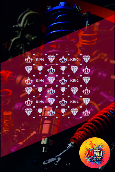 sticker King-Elmas-Taç 25X25 cm Foil Cut Universal Pattern Coating Motor-Helm...