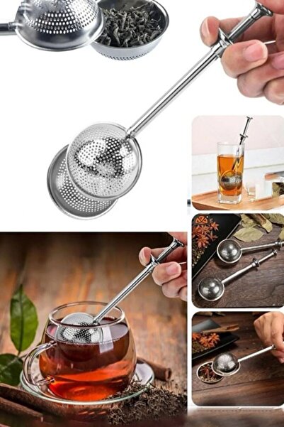 Neler Geldi Neler جهاز تحضير الشاي الفولاذي أحادي الحركة مع مصفاة للشاي العشب...