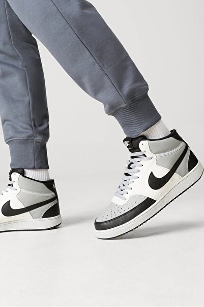 Nike Court Vision Mid Nn Mens Sneaker High-Top Men's Casual Sports Shoes Gray