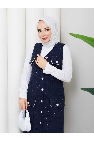 NURSİDA Women's Buttoned Tweed Cap