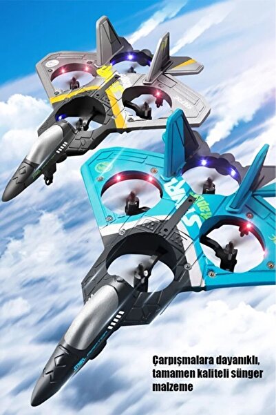 MuditaToys 4 Motorlu Uçak Dron 22571-D17H-Yeşil 2 Batarya ve yedek pervane he...