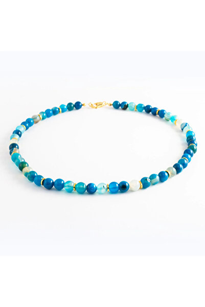 B Design jewelry Nazar Mavi Akik Kolye