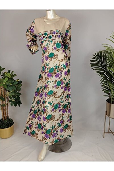 ASIAN جلابية أزهار نسائية بنقوش وردية ناعمة – تصميم أنيق وقَصّة مريحة للاستخد...