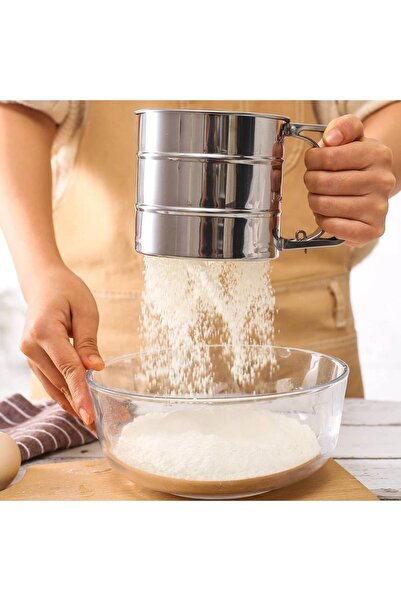 OEM Sita gradata pentru faina, cacao etc. din inox cu maner, capacitate 250g,...