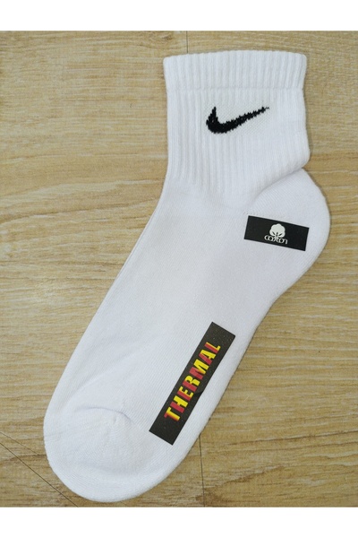 ÜNLÜ ÇORAP Spor Half Tube Soles with Towel on the Bottom Seamless Socks 3 Pai...