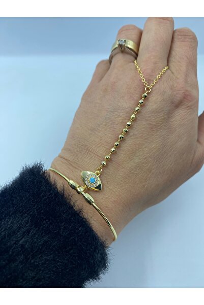 Byoz store Gold Color Nazar Eye Figured Shahmeran Bracelet