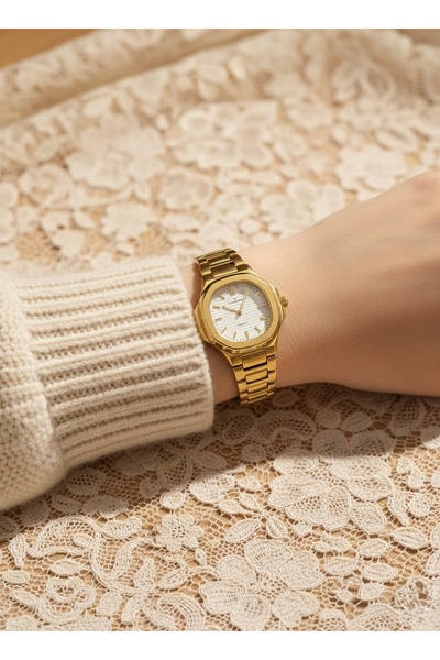 LOOKUP NEW Women's Watch Gold Color Metal Luxury Elite Quality Watch Waterpro...