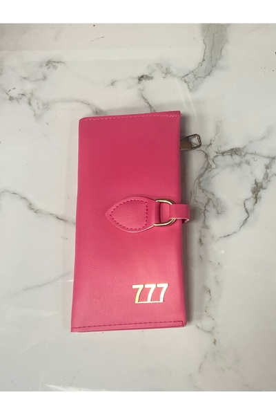 MENİSE محفظة الحظ والثراء بالرقم التسلسلي 777 باللون الوردي