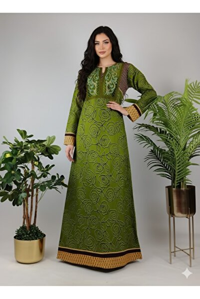 ASIAN جلابية ثريا نسائية بتطريز فاخر وتصميم أنيق – قماش قطني مريح لإطلالة راقية