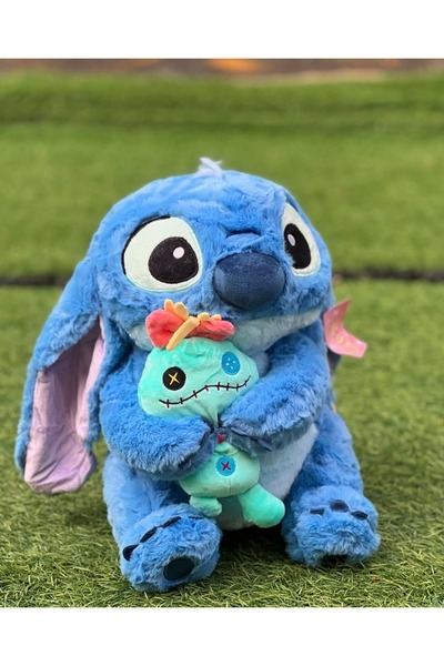 OEM Jucărie de Pluș Tip Stitch Albastru, 35 cm, Moale și Pufoasă, Ideală pent...