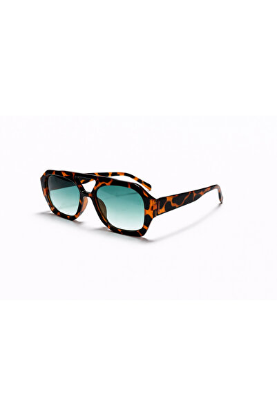 Toz Vintage Azielle Leopard Pattern Green Glass Vintage Retro Sunglasses