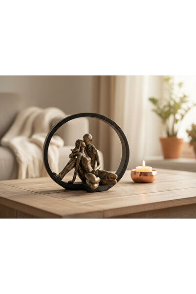 bibloartt Sevgililer Günü Hediyesi Halka Figürlü Romantik Çift Biblo