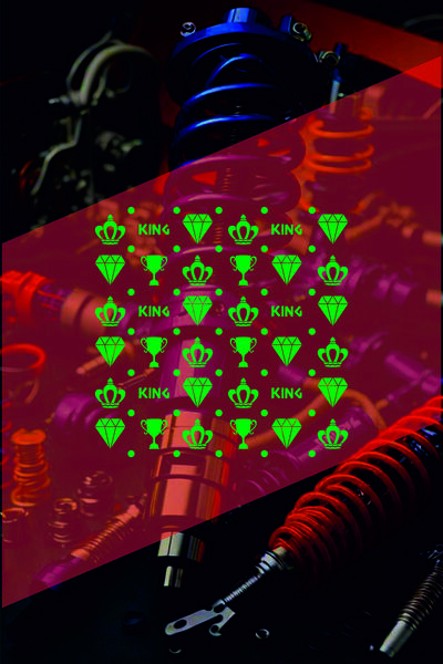 sticker King-Elmas-Taç 25X25 cm Foil Cut Universal Pattern Coating Motor-Helm...